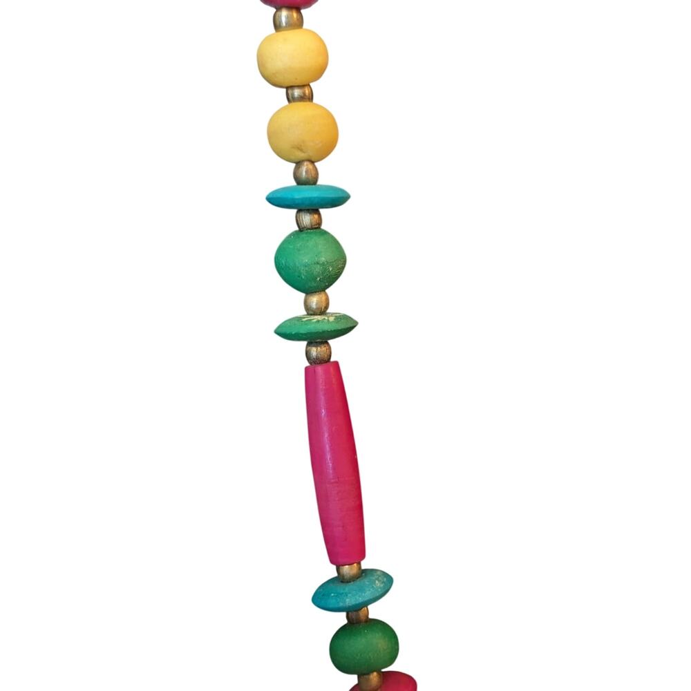 Multi-Color Round & Oblong Beaded 34" Necklace - Picture 3 of 6